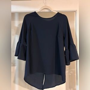 Navy Blouse/ Size M